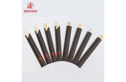 China Disposable 21cm Bamboo Sushi Chopsticks With Paper Sleeve supplier