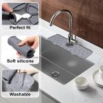 Sink Draining Pad Behind Faucet Splash Water catcher Mat Silicone Faucet Mat for Kitchen for sale