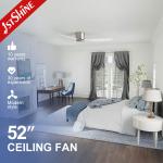 Low Profile Flush Mount Fancy Plastic Blades Commercial App-Controlled LED Ceiling Fan for sale