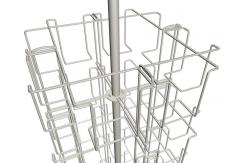 China Custom Logo Printing Height 1650mm Rotating Display Rack TUV Approval supplier