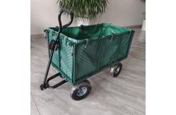 China Foldable Detachable Garden Mesh Cart , Metal Spokes, Four Rubber Inflatable Wheels supplier