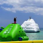 0.9mm PVC Tarpaulin Inflatable Water Sports Games / Blow Up Iceberg for sale