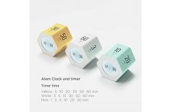 China Hexagonal Yellow Digital Clock Timer Backlit 12 / 24 Hour Mode Rotating supplier
