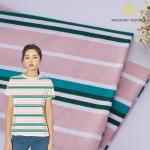 Moisture-Absorbent And Breathable ​And And  Lycra Cotton Striped Cotton Fabric For T-Shirt for sale