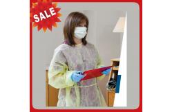 China Nonwoven Disposable Dressing Gowns Hospital Scrubs With Elastic Cuff Anti Blood supplier