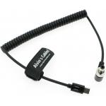 PD USB-C Type-C to Lock DC 12V Coiled Power Cable for Blackmagic Video Assist| Atomos Shogun| SmallHD| Feelworld Monitor for sale