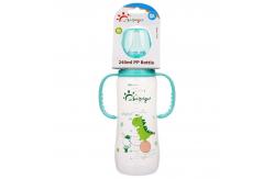 China PP Double Handle 8oz 240ml Newborn Baby Milk Bottle supplier