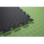 Green Black  40*40inch Gym Foam Mat Exercise Floor Squares 2 Layers