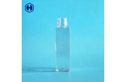 China 150ml Square Recyclable Sauce PET Bottle With Screw Lid 142mm Height supplier