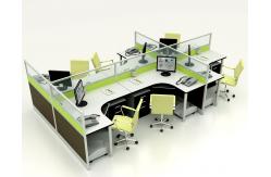 China Modular Partition 120 Degree Office Workstation Table For 3 - 8 Seaters supplier