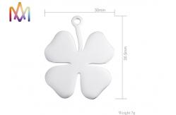 China Rustproof SS304 Engraved Four Leaf Clover Pendant supplier