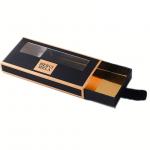 Private label empty eyelash packaging drawer boxes with window for sale