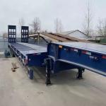 3 / 4 Axles LowBed Gooseneck Excavator Transport Low Bed Semi Trailer 100 Tons Lowbed Truck Trailer for sale