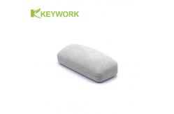 China Grayish White Clamshell Metal Eyeglass Case Oversized Optical Sunglass Eyeglasses Case supplier