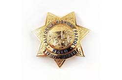 China Engraved Metal Enamel Custom Police Badges Single Side / Double Side supplier