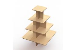 China 4 Square Shelves Retail Display Stands KD Structure MDF Table Display supplier