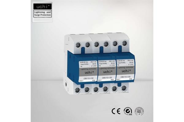 220V Solar Dc Spd , Lightning Arrester For Solar System Class 2 3P