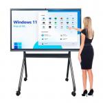 3840x2160 4K Screen Panels 65 Inch Interactive Touch Screen Whiteboard With Software And 178° H/V Viewing Angle for sale