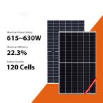 625W 630W Solar Photovoltaic Modules 615W 620W All Black High Efficiency Solar Panel for sale