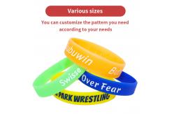 China Silk Screen Printing Rubber Wristbands For Advertising supplier