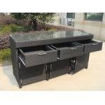 Aluminum Frame And Resin Wicker Bar Set Bar Table For Indoor for sale