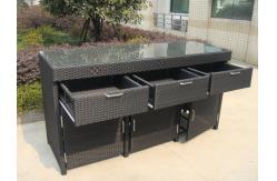 China Aluminum Frame And Resin Wicker Bar Set Bar Table For Indoor supplier