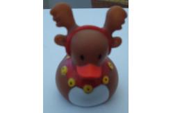 China ATBC-PVC Christmas Bath Duck Toys Set / Reindeer Rubber Duck With 3 Baby supplier