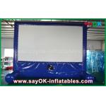 Large Inflatable Movie Screen Blue Inflatable Outdoor Movie Screen Customized For Advertising / Party / Event for sale