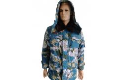 China Tactical Blue Camo Insulated Jacket Detachable Thermal Liner and Adjustable Waist Strap supplier