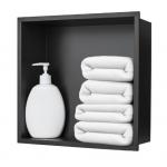 Upgrade Your Bathroom Storage with a Modern Stainless Steel Niche Shelf and LED Light for sale