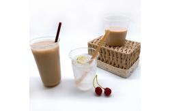 China PET PLA Clear Plastic Cup With Lids Custom Logo 100% Biodegradable 32oz supplier
