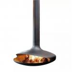 Customizable Wood Pellet Fireplace Hanging Suspended From Ceiling for sale