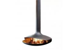 China Customizable Wood Pellet Fireplace Hanging Suspended From Ceiling supplier