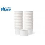 Biodegradable Disposable Customized Sturdy White Paper Soup Bowl For Cold Hot Food for sale