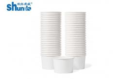 China Biodegradable Disposable Customized Sturdy White Paper Soup Bowl For Cold Hot Food supplier