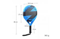 China 3k Round Carbon Beach Padel Racket Custom Grip Fiberglass Tennis Padel Spain Racket supplier