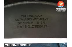 China Large Thickness ASTM A403 WP304L Stainless Steel Cap supplier