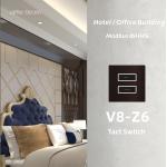 Integrated Modbus Wall Switch LED Circle Push Button Aluminum RS485 Protocol for sale