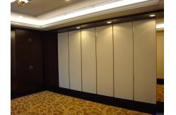 China Restaurant Movable Sound Proof Walls Leather Surface Aluminium Profile Hanging System supplier