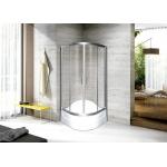 Tempered Glass Sliding Bathroom Shower Enclosure Arc Shape  Aluminum Framed