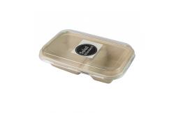 China Biodegradable Paper Pulp Lunch Container, Sugarcane Bagasse Food Container, Disposable Tableware supplier