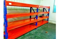 China Blue / Orange Cold Rolled Heavy Duty Pallet Racking With Long Span supplier