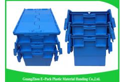 China Packaging  Logistic Big Plastic Containers , Distribution Tote With Hinged Lid Rentable Moving supplier