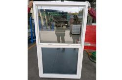 China Slimline UPVC Single Hung Window With Custom Made Glass supplier