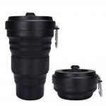 OEM Logo 550ML Colorful Collapsible Silicone Coffee Cup for sale