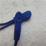 Radian Blue Rubber Zipper Puller With Anti - Slip Dots Smooth And Durable