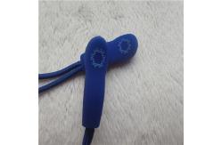 China Radian Blue Rubber Zipper Puller With Anti - Slip Dots Smooth And Durable supplier
