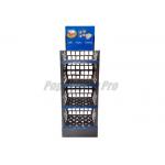 Semi-permanent Cardboard+ Plastic Floor Displays SGS Approval Merchandising Shelf with 3 Molded Trays for sale