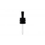 Pipette Essential Oil Glass Dropper Cap 18 / 410 Bottle Screw For Bottles for sale