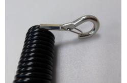 China 30cm Coated PU Retractable Extension Spring Safety Cable supplier